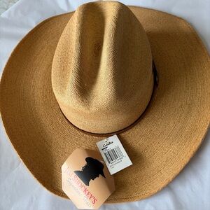 Jim Shockey Signature Natural Straw Western Hat Size 7.5